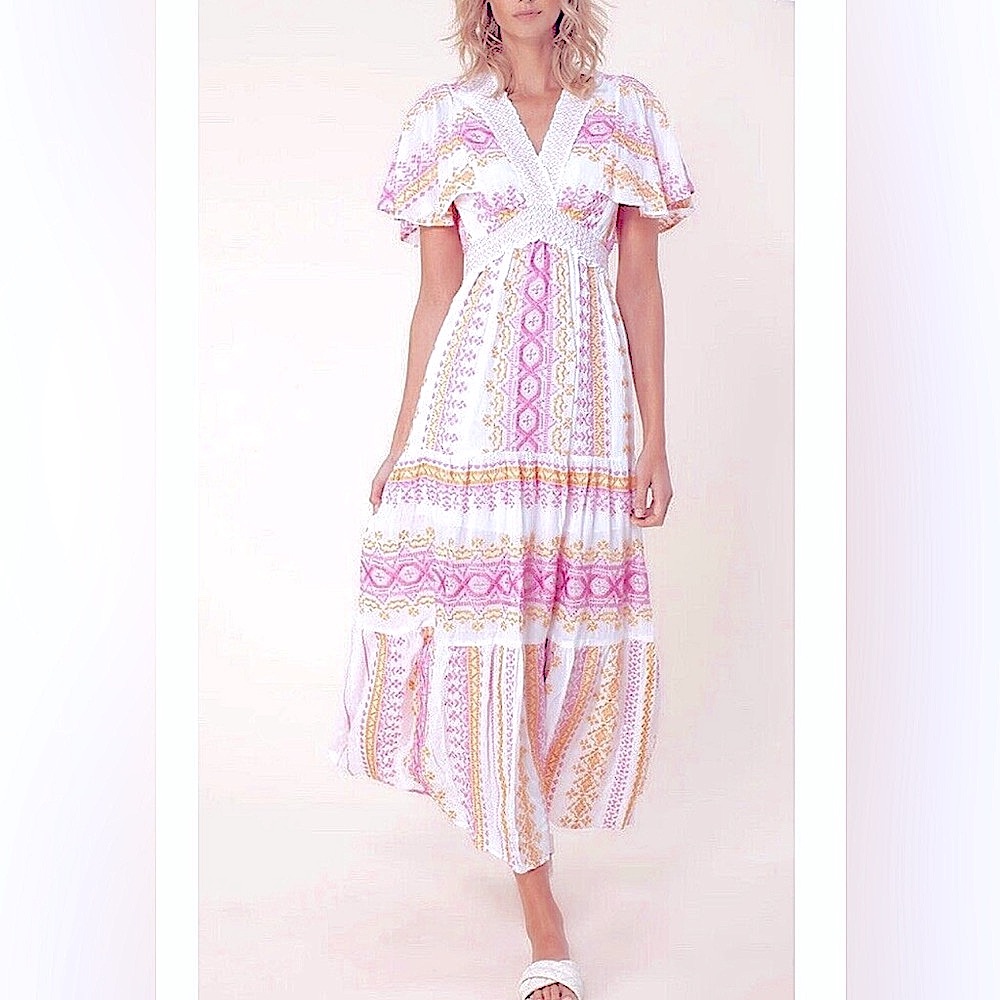 HALE BOB  Embroidered Midi Dress